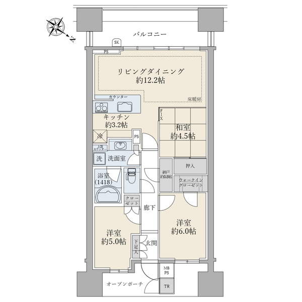 Ｂｒｉｌｌｉａ大島小松川公園（ブリリア大島小松川公園）の間取図