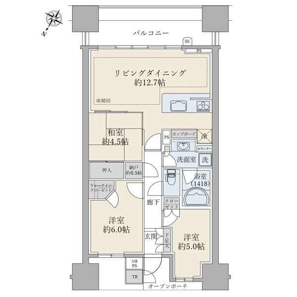 Ｂｒｉｌｌｉａ大島小松川公園（ブリリア大島小松川公園）の間取図