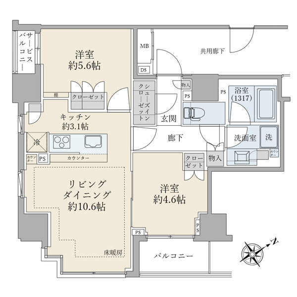 ブリリア日本橋茅場町の間取図