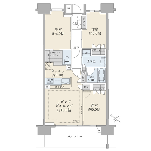 ザ・グランリバーフォート高砂の間取図