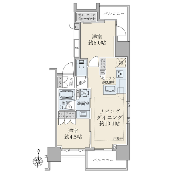 ブリリア亀戸の間取図