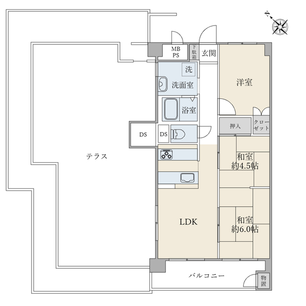 東建金町マンションの間取図