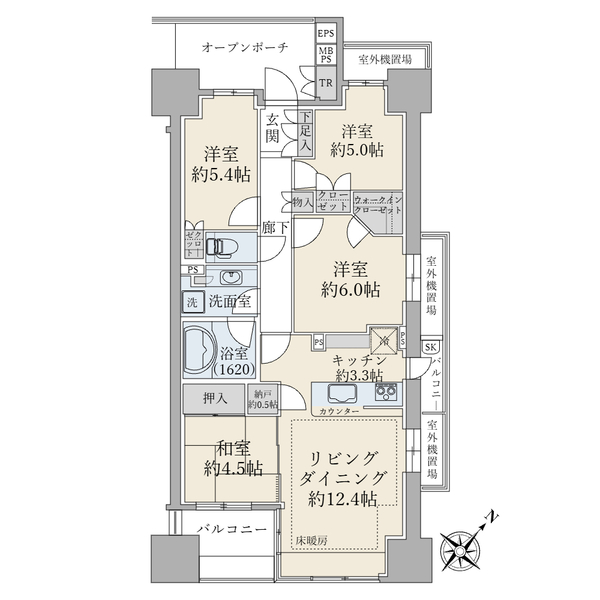 Ｂｒｉｌｌｉａ大島小松川公園（ブリリア大島小松川公園）の間取図