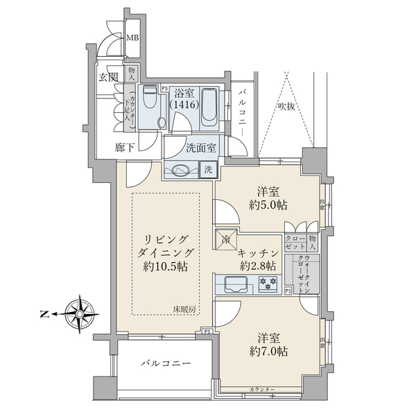 サンクタス東京スクエアの間取図
