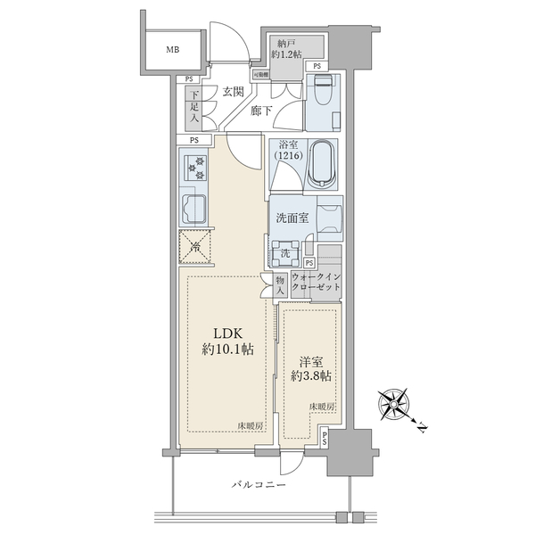 ブリリア月島４丁目の間取図