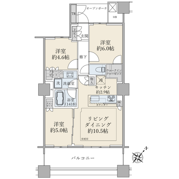 ブリリア有明スカイタワーの間取図