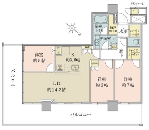 ブリリア有明シティタワーの間取図