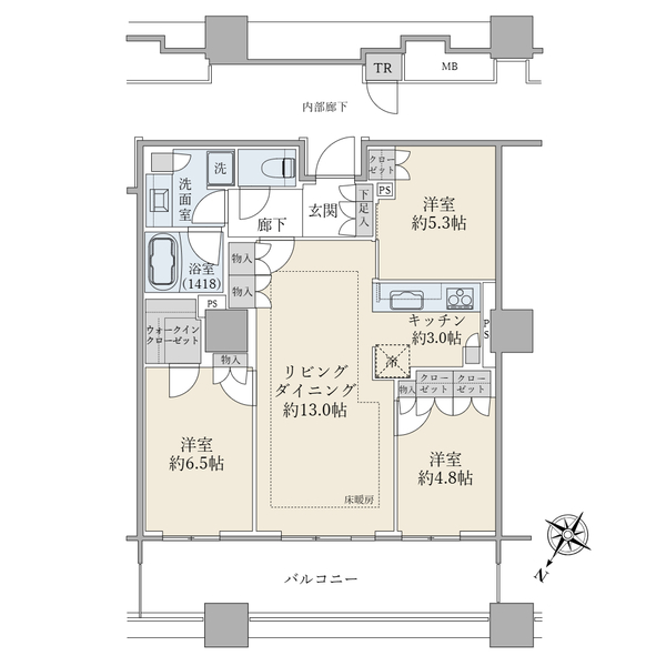 ブリリア有明スカイタワーの間取図