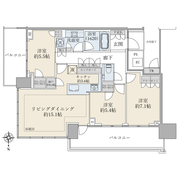 ベイズタワー＆ガーデンの間取図