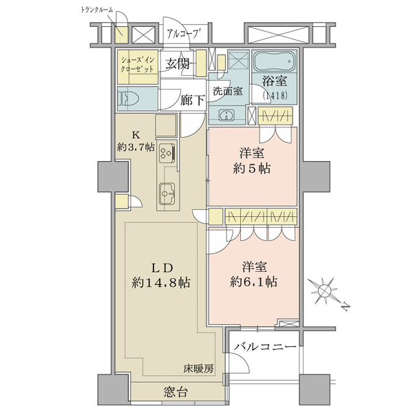 ブリリアマーレ有明タワー＆ガーデンの間取図