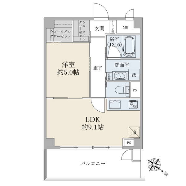 東建池袋要町マンションの間取図