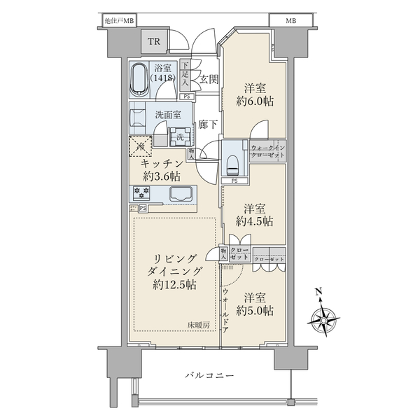 ブリリアシティ西早稲田の間取図