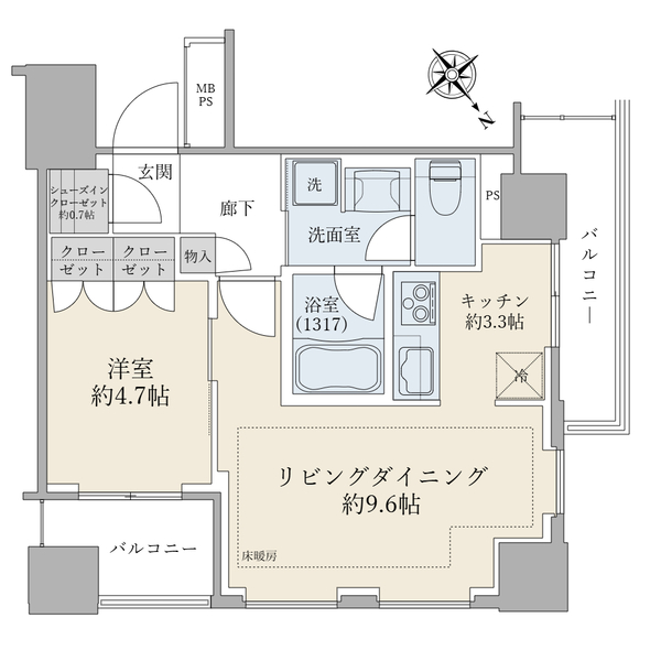 パークタワー池袋イーストプレイスの間取図