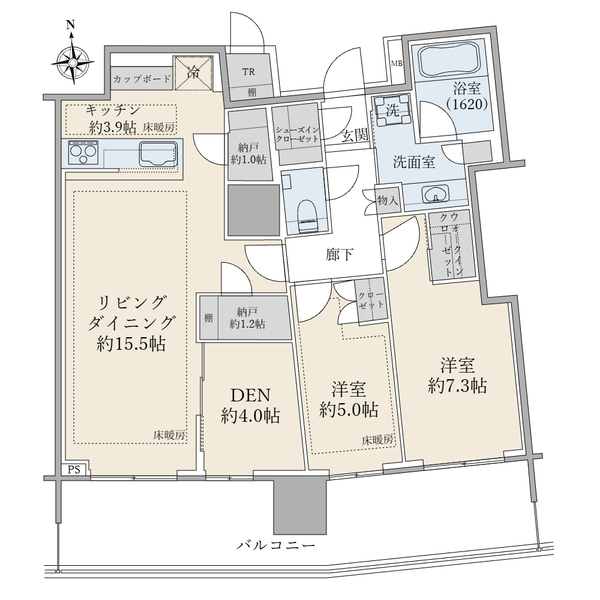 ブリリアタワー池袋の間取図