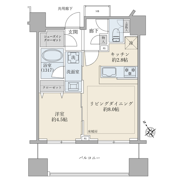 アルナス駒込六義園の間取図