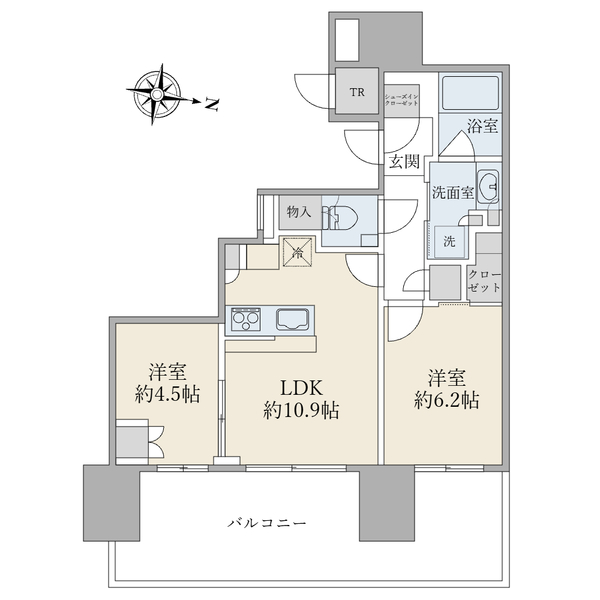 ブリリアタワー池袋の間取図