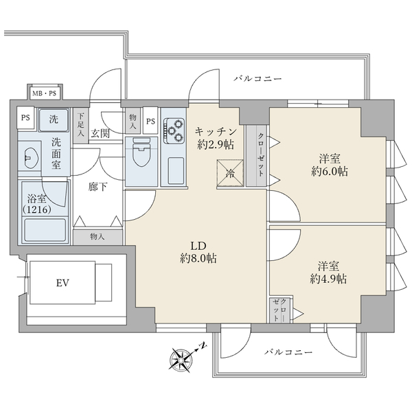 ライオンズマンション西早稲田シティの間取図
