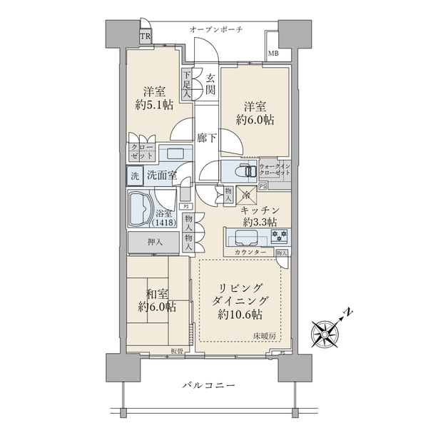 ブリリア蕨の間取図