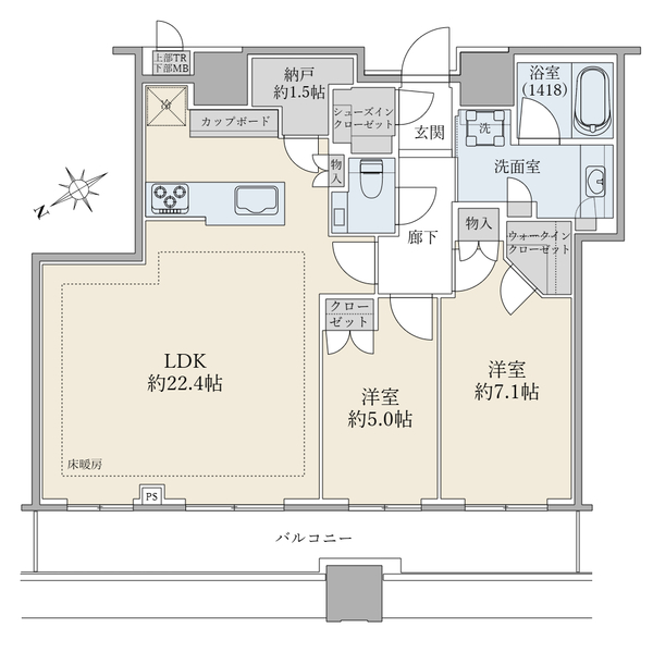 ブリリアタワーズ目黒サウスレジデンスの間取図