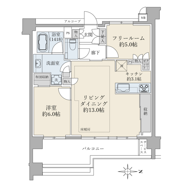 ジオ世田谷松原の間取図