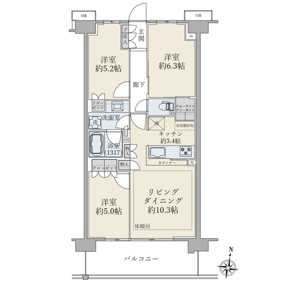 オープンスクエア川口の間取図