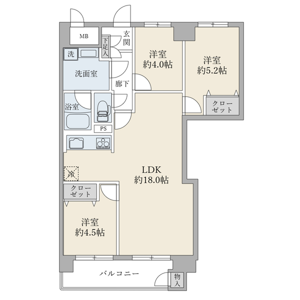 東建砧マンションの間取図