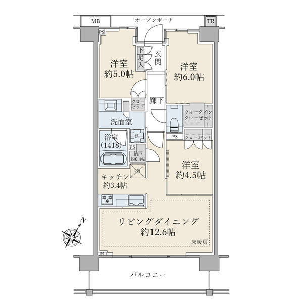 ブリリア仙川ザレジデンスの間取図