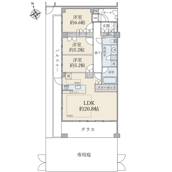 アリュール浜田山の間取図