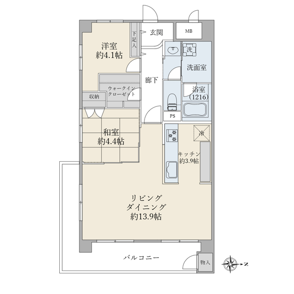 東建砧マンションの間取図