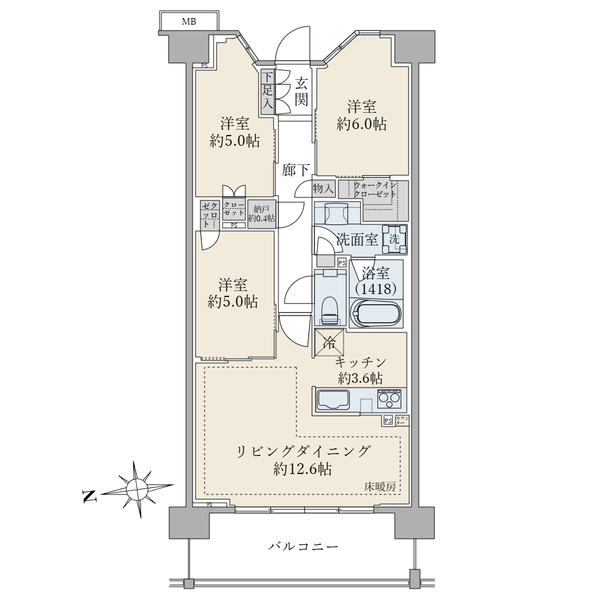 ブリリアシティ三鷹の間取図
