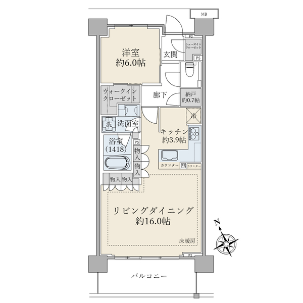 ブリリアシティ三鷹の間取図