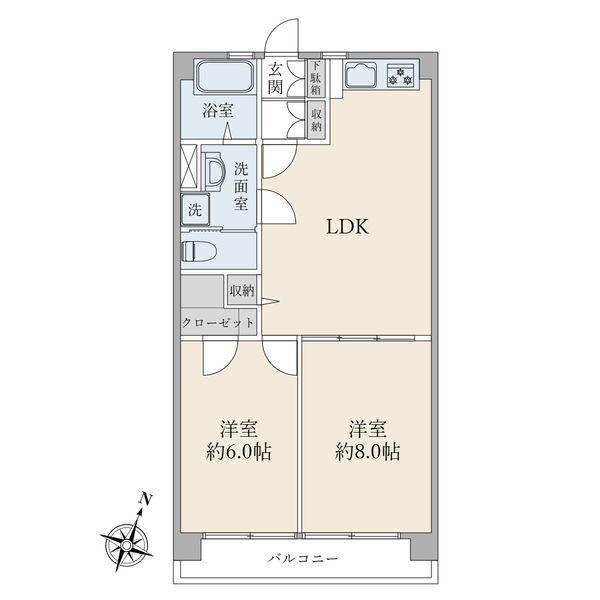 成城コーポの間取図
