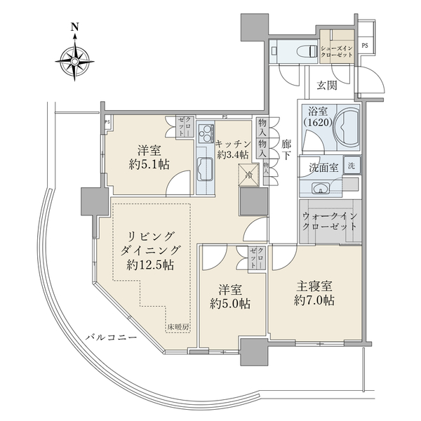 ブリリアタワー大崎の間取図