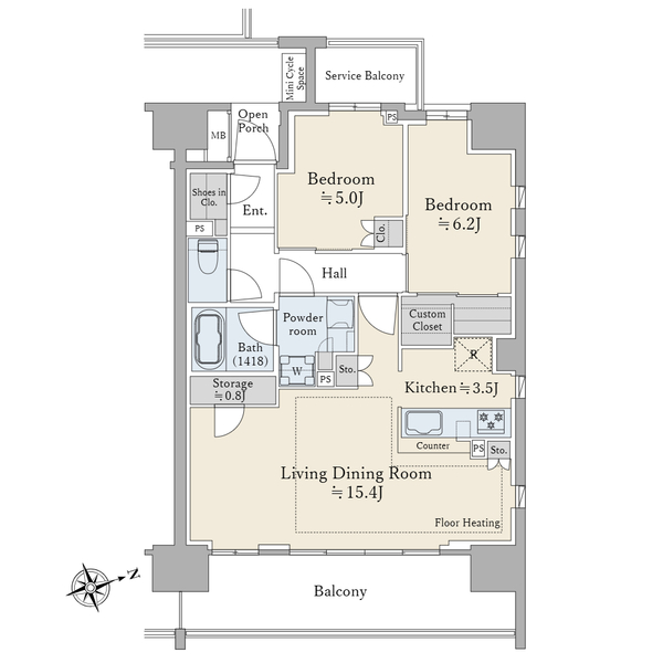 ブリリア上野松が谷の間取図