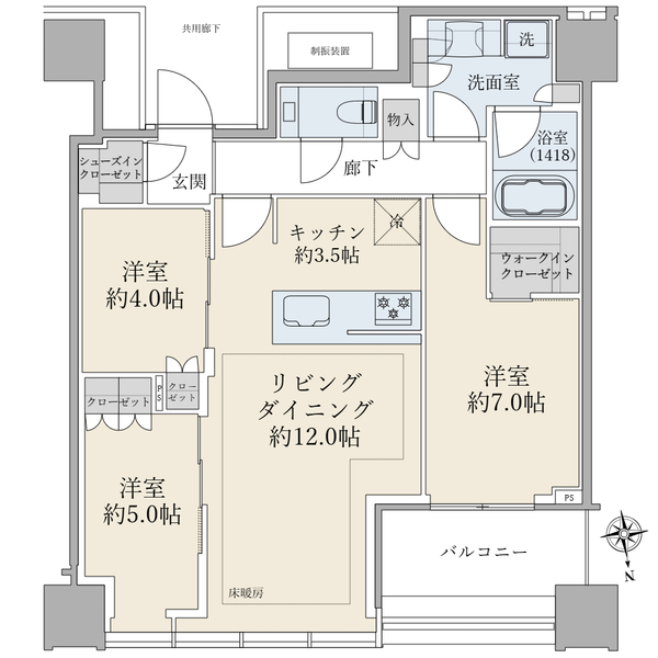 白金ザ・スカイ　東棟の間取図