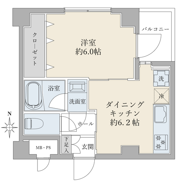 秀和第２高輪レジデンスの間取図