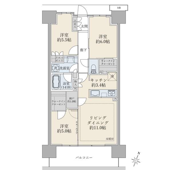 ＳＨＩＮＴＯ　ＣＩＴＹ（シントシティ）の間取図