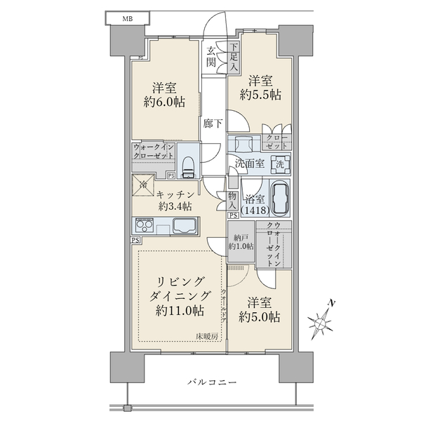 ＳＨＩＮＴＯ　ＣＩＴＹ（シントシティ）の間取図