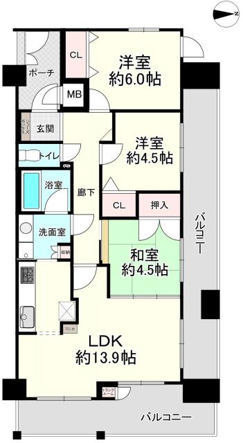 ロイヤルグラン夙川の間取図