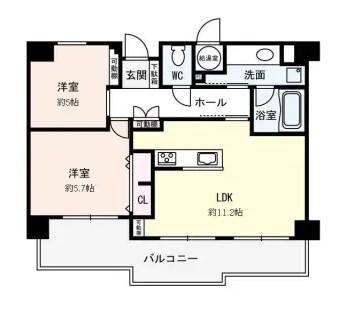 ロワールマンションロゼ吉塚B棟の間取図