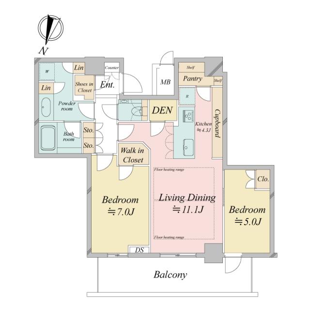 プレミスト天神赤坂タワーの間取図