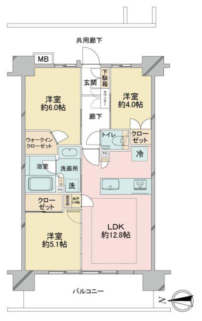 プレミスト川口並木の間取図