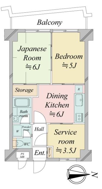 ワイエルコーポ大倉山第3の間取図