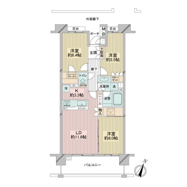 センターフィールド浦和美園壱番街フロントランドの間取図
