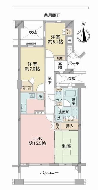 ヒルズ武蔵小杉グランアクシスの間取図