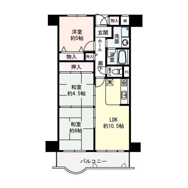 朝日プラザ長堀西の間取図