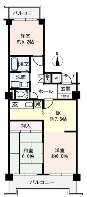 ルシェル山科舞台町の間取図