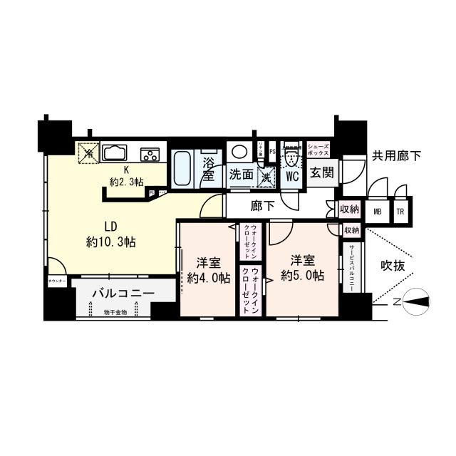 プレミスト堺筋本町ラディーナの間取図