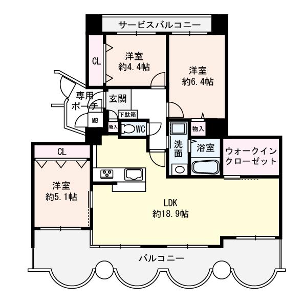 コピアス八尾の間取図