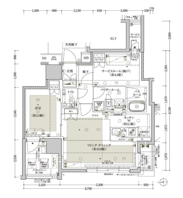 プレミスト京都五条の間取図